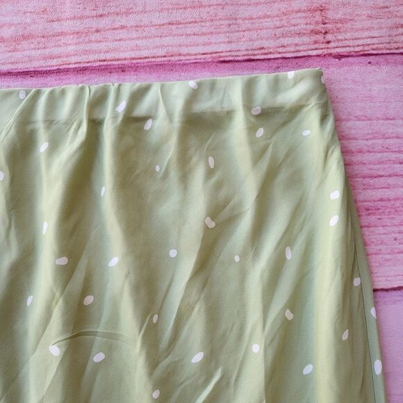 Princess Polly Pastel Green Daydreamer Polka Dot Midi Slip Skirt 10US‎ - Picture 5 of 6